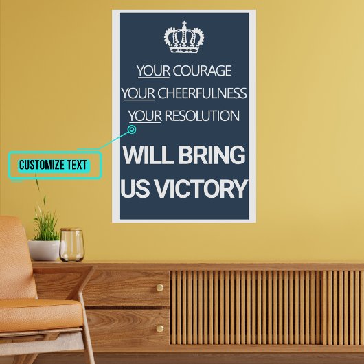 Uw Moed Uw Vrolijke  Brits Poster