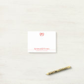 Uw monogram en informatie post-it® notes (Op bureau)