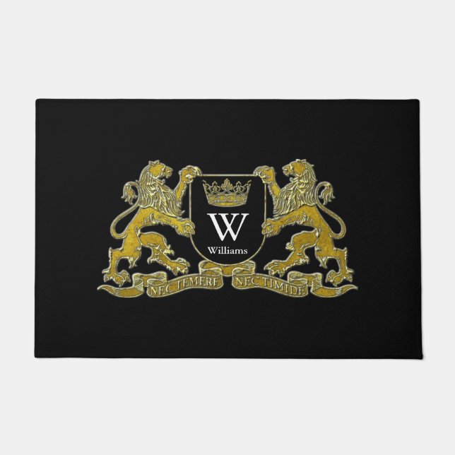Uw Monogram en Kleur van het Wapenschild Deurmat (Voorkant)