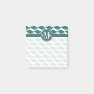 Uw monogram   Golden Geometric Pattern Post-it® Notes