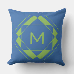 Uw Monogram in een Geometrisch Patroon werpt kusse Buitenkussen