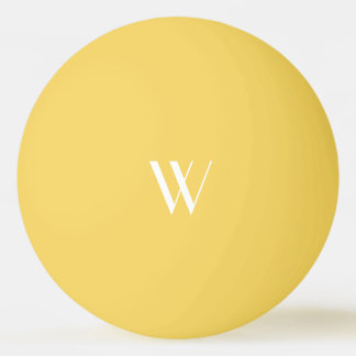 Uw monogram in geel pingpongballen
