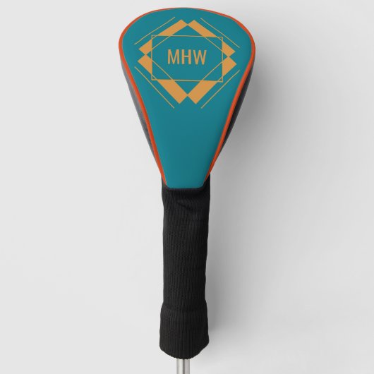 Uw monogram in het stuurprogramma voor Geometric P Golfheadcover (Voorkant)
