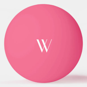 Uw monogram in roze pingpongballen