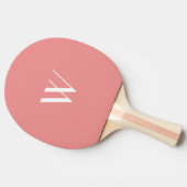 Uw monogram in roze tafeltennisbatje (Zijkant)