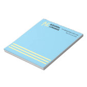 Uw monogram label - veelkleurig notitieblok (Gedraaid)