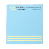 Uw monogram label - veelkleurig notitieblok (Voorkant)