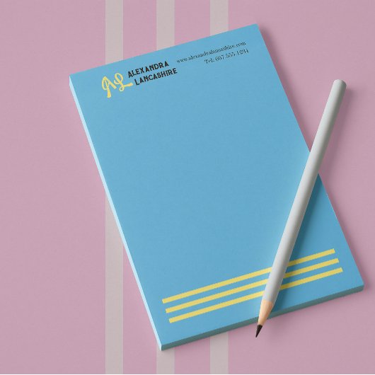 Uw monogram label - veelkleurig notitieblok