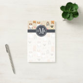 Uw monogram | Puppies en poten Post-it® Notes (Kantoor)