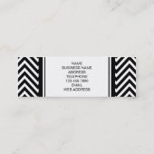 UW MONOGRAM, ZWARTE CHEVRON MINI VISITEKAARTJE (Achterkant)