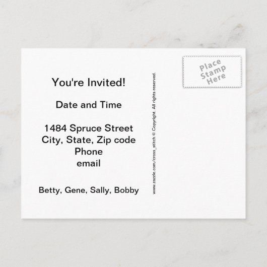 Uw Music Event aankondigen Uitnodiging Briefkaart (Achterkant)