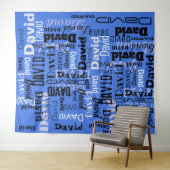 Uw NAAM Feestbord Stap en Herhaal Verjaardag Wandkleed (In Situ (horizontaal))