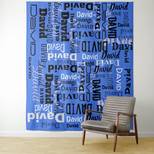 Uw NAAM Feestbord Stap en Herhaal Verjaardag Wandkleed (In situ)