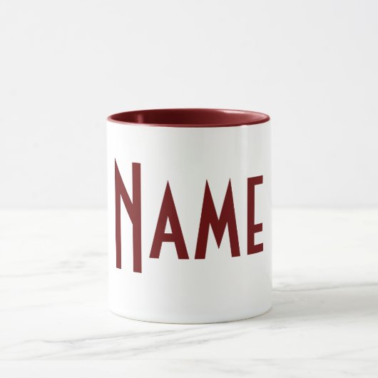 Uw naam in grote letters Monogram gepersonaliseerd Mok (Midden)