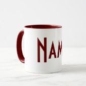 Uw naam in grote letters Monogram gepersonaliseerd Mok (Voorkant links)