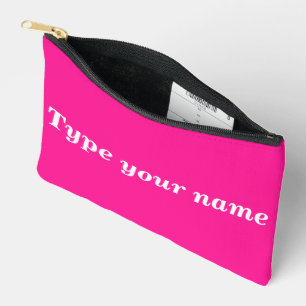 Uw naam op roze tasje etui