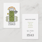 Uw naam van de verkoper in Zip Code Marketing Visitekaartje (Voorkant / Achterkant)