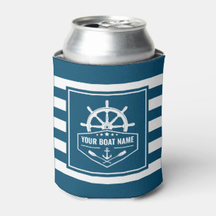 Uw naam van het schip Nautical Anchor Oars Helm St Blikjeskoeler