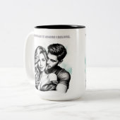 Uw omhelzing tweekleurige koffiemok (Voorkant links)