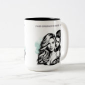 Uw omhelzing tweekleurige koffiemok (Voorkant rechts)