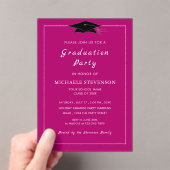 Uw ontwerp Acryl Afstuderen Uitnodiging Sjabloon Acryl Uitnodigingen (Insitu (Draagbaar))
