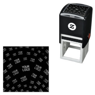 Uw ontwerp, foto of bedrijfslogo willekeurig beteg zelfinktende stempel