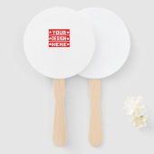 Uw ontwerp hier Aangepast Handwaaier (Voorkant en achterkant)