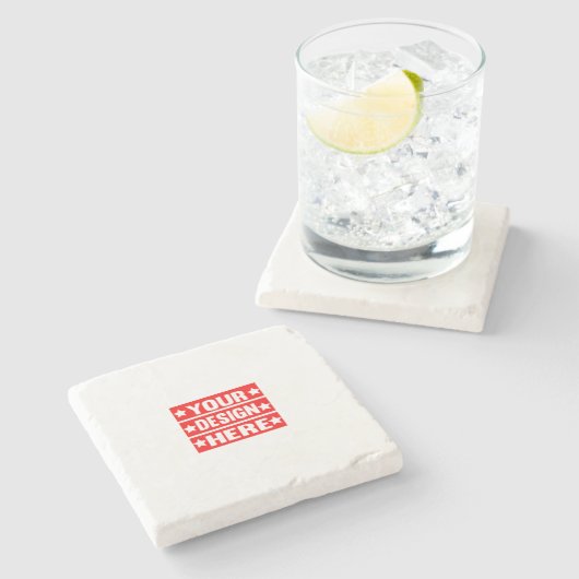 Uw ontwerp hier Aangepast Stenen Onderzetter (Zijkant)