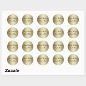 Uw ontwerp hier!  gouden trouwzegel ronde sticker (Vel)