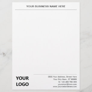 Uw ontwerp Logo Info Business Letterhead voorbeeld Briefhoofd