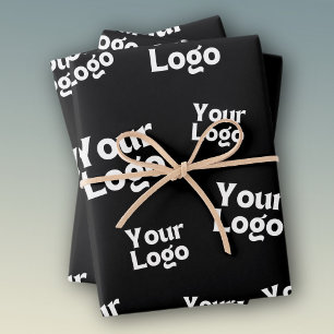 Uw ontwerp of bedrijfslogo Willekeurige plaatsin Inpakpapier Vel