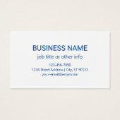 Uw ontwerp of zakelijke Logo | Blauw betegeld patr Visitekaartje (Achterkant)