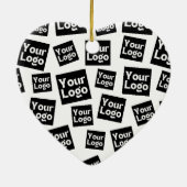 Uw ontwerp of zakelijke Logo | Willekeurige plaats Keramisch Ornament (Achterkant)