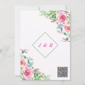 Uw ontwerp QR-code bruiloft uitnodiging Sjabloon (Achterkant)