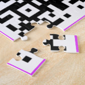 Uw ontwerp QR code puzzel voorbeeld aangepaste kle (Zijkant)