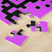 Uw ontwerp QR code puzzel voorbeeld aangepaste kle Legpuzzel (Zijkant)