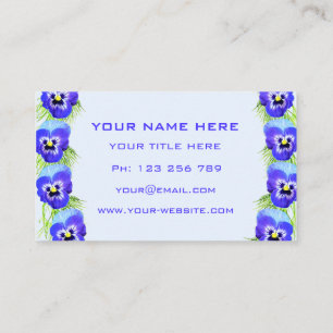 Uw ontwerp Violet Flowers Business Card Template Visitekaartje