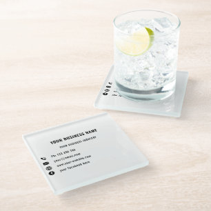 Uw ontwerpbedrijf Branded Glass Onderzetter voorbe