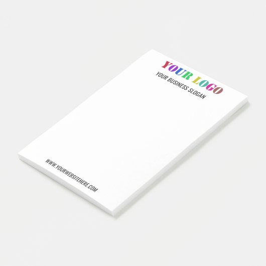 Uw ontwerpbedrijf Logo Post-it® notes voorbeeld (Schuin)