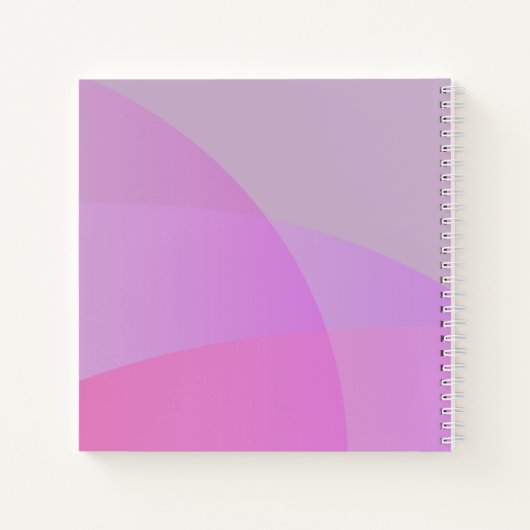 Uw overlappende initialen | Modern roze geometrisc Notitieboek (Achterkant)