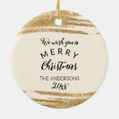 Uw paard foto Kerstmis Keramisch Ornament (Achterkant)