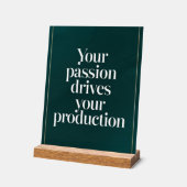 Uw passie drijft uw productie optie 2 acryl bord (Hoek)