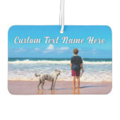 Uw Pet Photo Air Freshener met aangepaste tekst Luchtverfrisser (Achterkant)