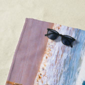 Uw Pet Photo Beach Handdoek met aangepaste tekst (In situ)
