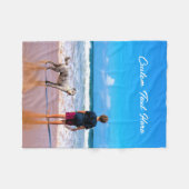 Uw Pet Photo Fleece Deken met aangepaste tekst (Voorkant (Horizontaal))