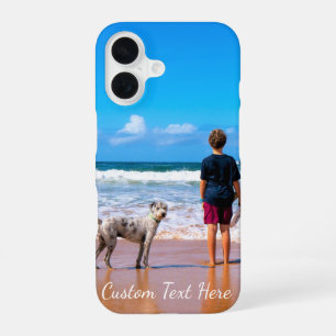 Uw Pet Photo iPhone Case met aangepaste tekst 16 Hoesje