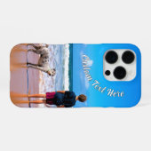Uw Pet Photo iPhone Case met aangepaste tekst iPhone Hoesje (Achterkant horizontaal)