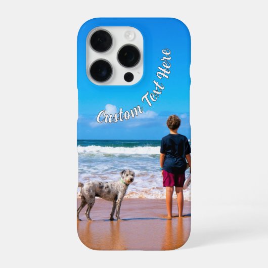 Uw Pet Photo iPhone Case met aangepaste tekst iPhone Hoesje (Achterkant)
