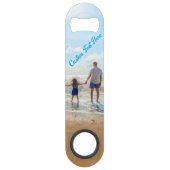 Uw Photo Bar Key met aangepaste tekst Speed Flessenopener (Achterkant)