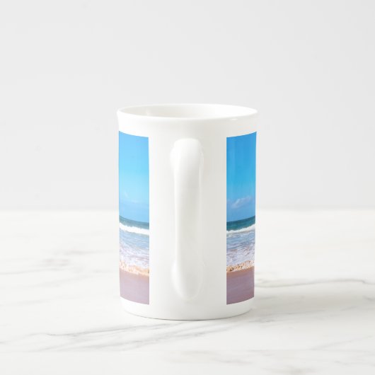 Uw Photo Bone China Mok met aangepaste tekst (Achterkant)